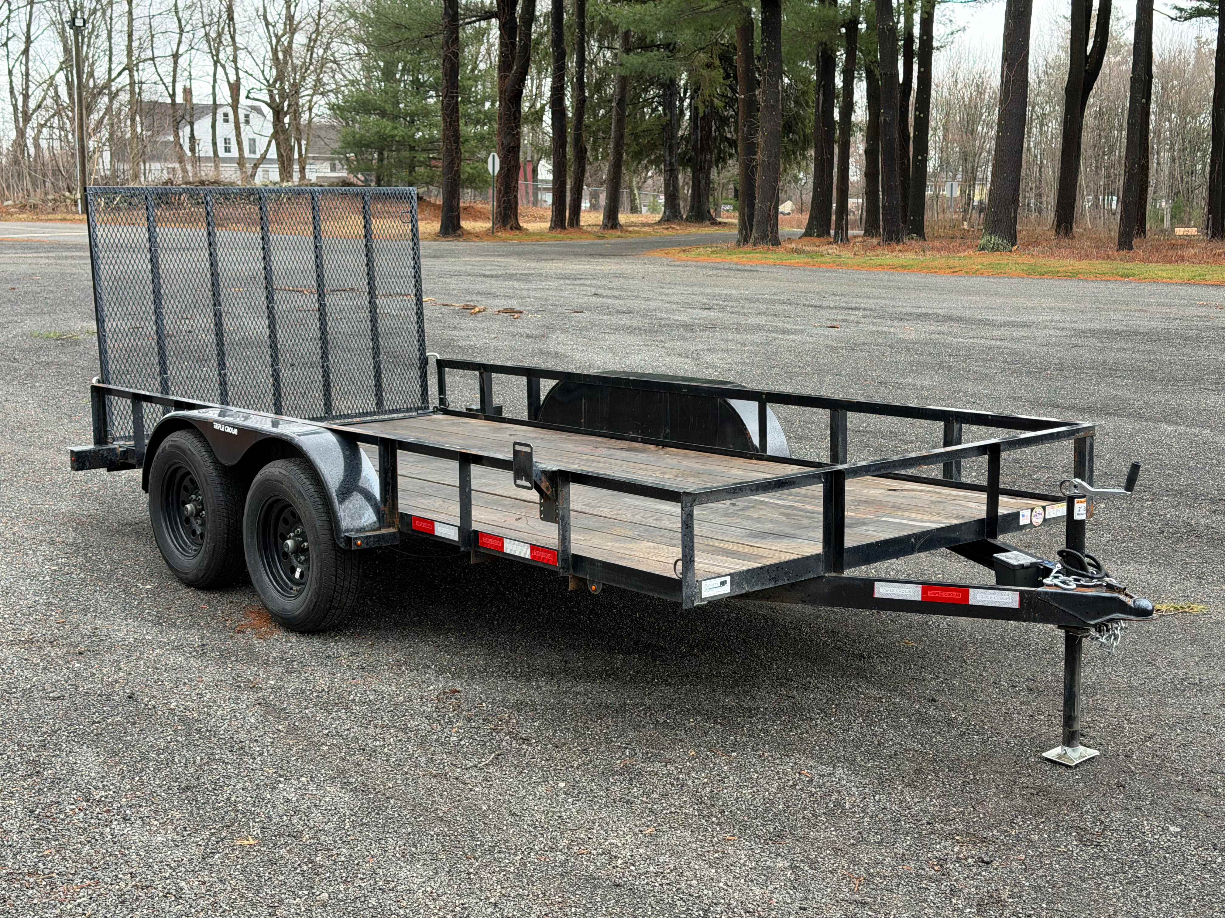 Triple Crown 6x14 tandem axle utility trailer side view