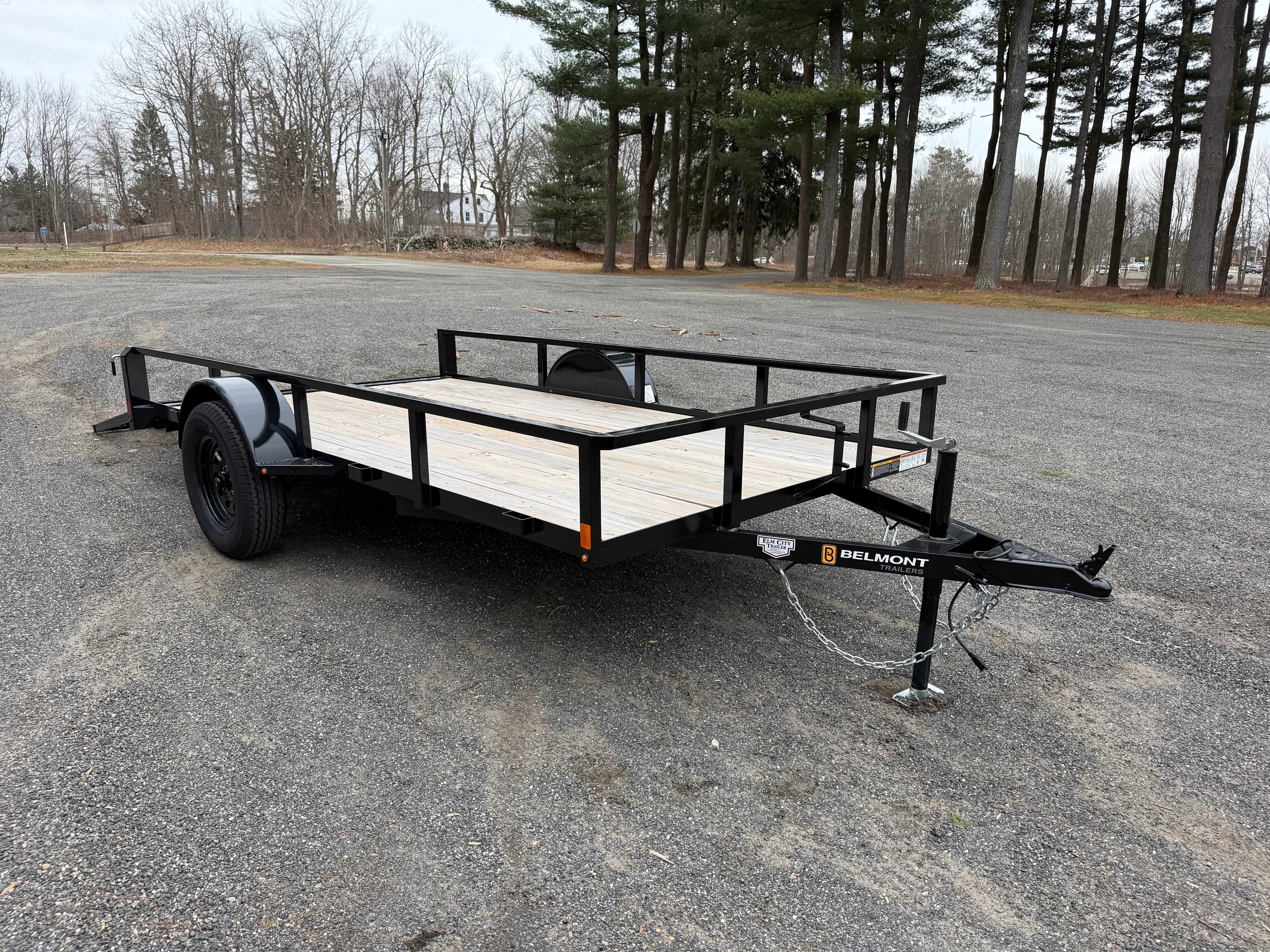 Belmont 6x12 utility trailer ramp view